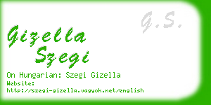 gizella szegi business card